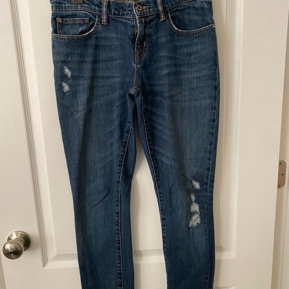 C. Wonder Women’s Mid Rise Distressed Skinny Jeans Dark Wash Blue Size 29 NWOT